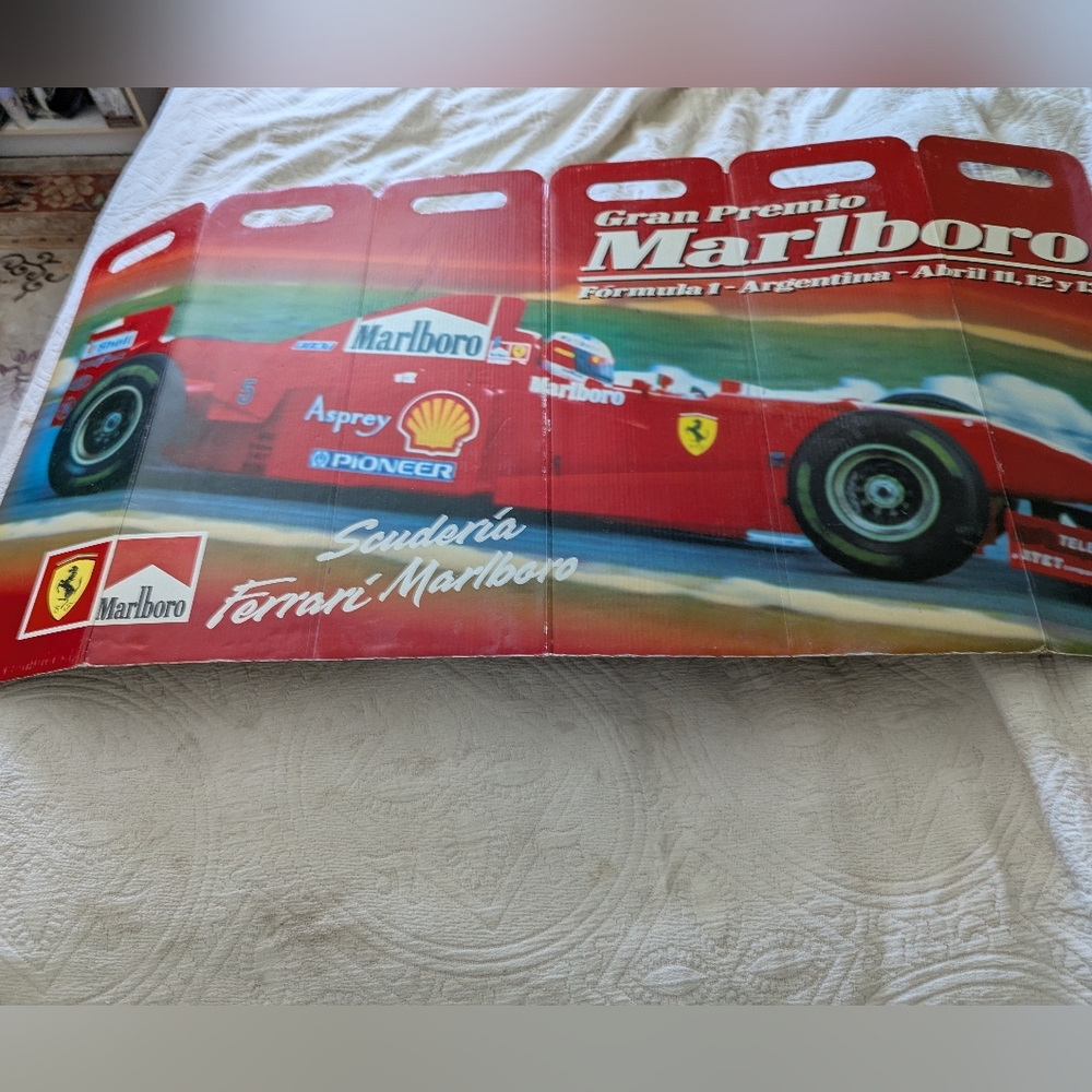 Formula 1 Ferrari Marlboro Racing Display with Red and Yellow Accents